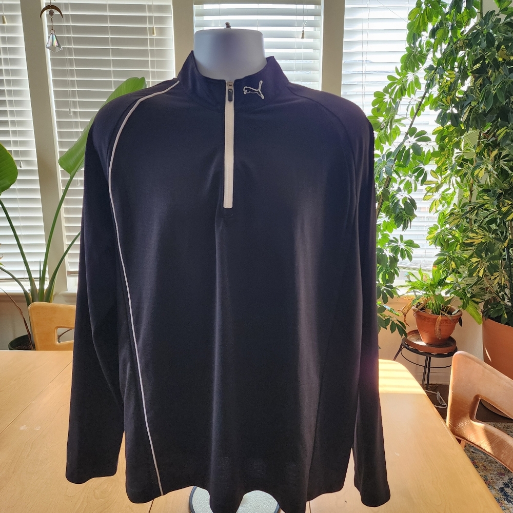 Mens PUMA 1/4 zip long sleeve pullover sz XL
